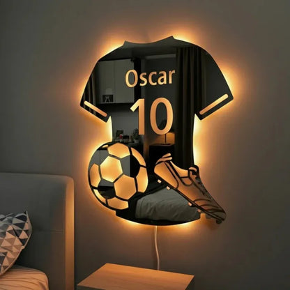 LumiGoal™ - Maillot Miroir LED Personnalisé