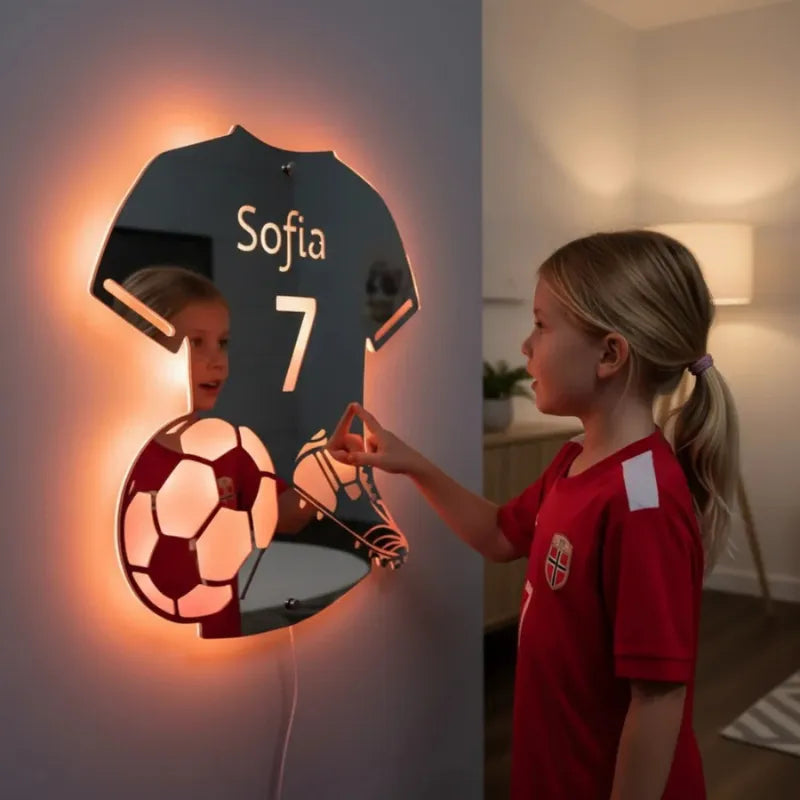 LumiGoal™ - Maillot Miroir LED Personnalisé