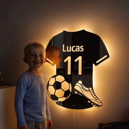 LumiGoal™ - Maillot Miroir LED Personnalisé