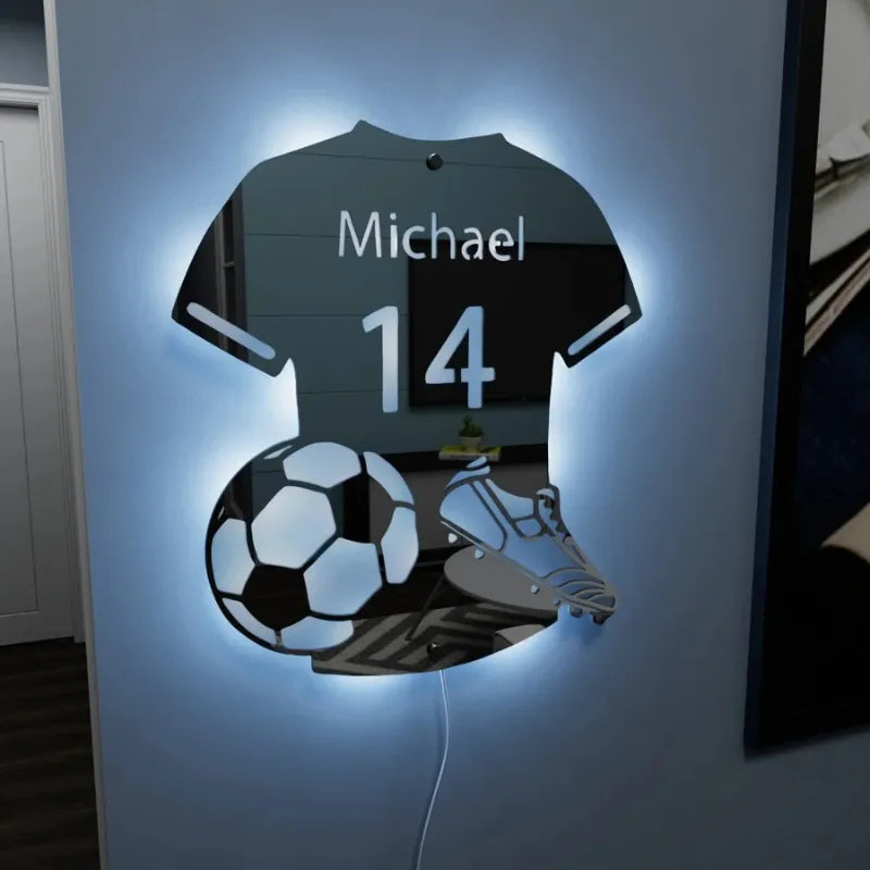 LumiGoal™ - Maillot Miroir LED Personnalisé