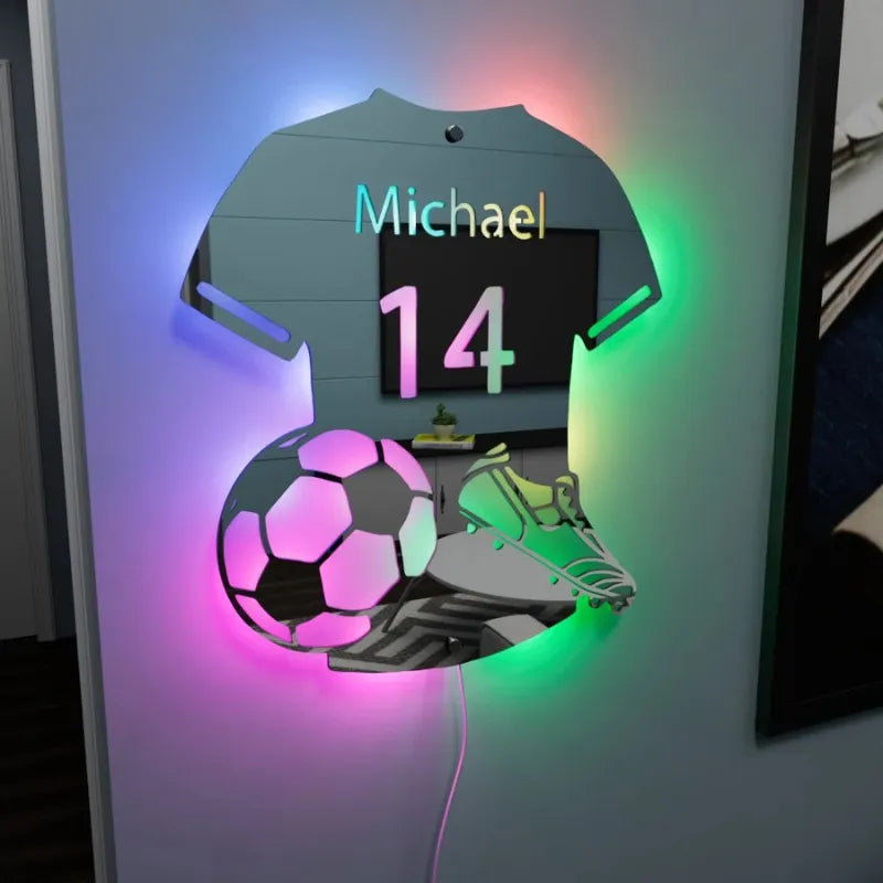LumiGoal™ - Maillot Miroir LED Personnalisé
