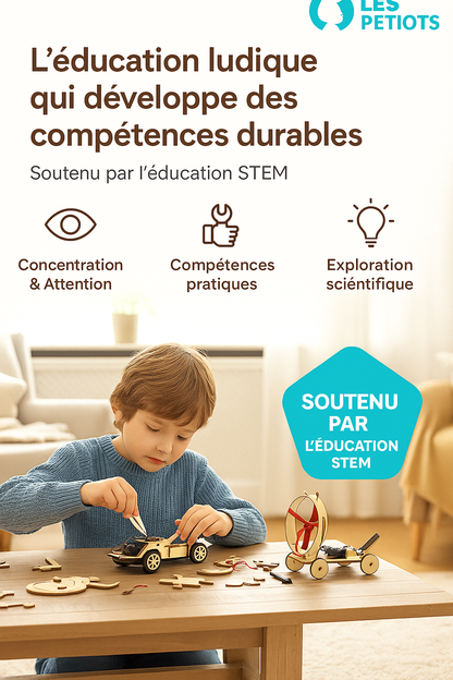 Kit de Construction STEM en Bois pour Enfants | Les Petiots™