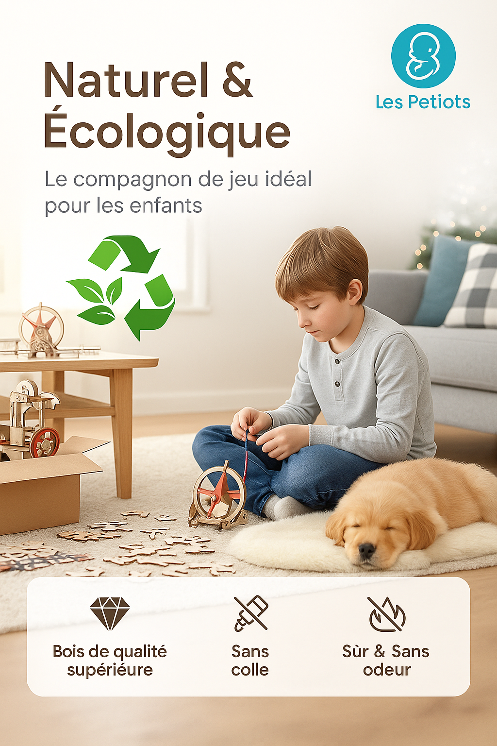 Kit de Construction STEM en Bois pour Enfants | Les Petiots™