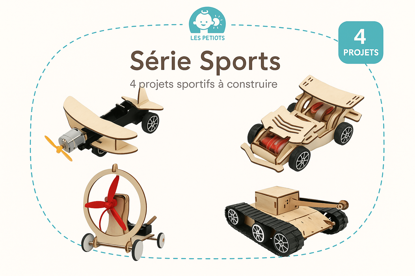 Kit de Construction STEM en Bois pour Enfants | Les Petiots™